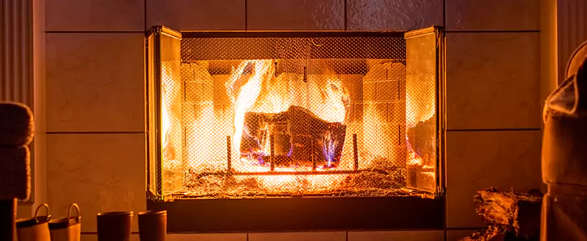 Mendota Hearth Landscape Fireplace Installation in Ossining, New York