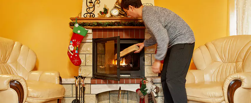 Rusted Metal Fireplace Restoration in Ossining, New York